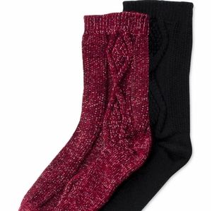 Hue Women's 2 Pack Cable Boot Socks